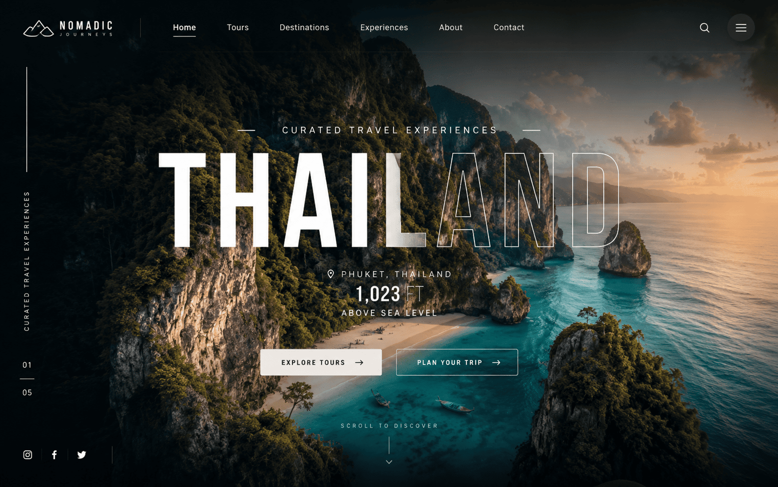 Nomadic travel platform background